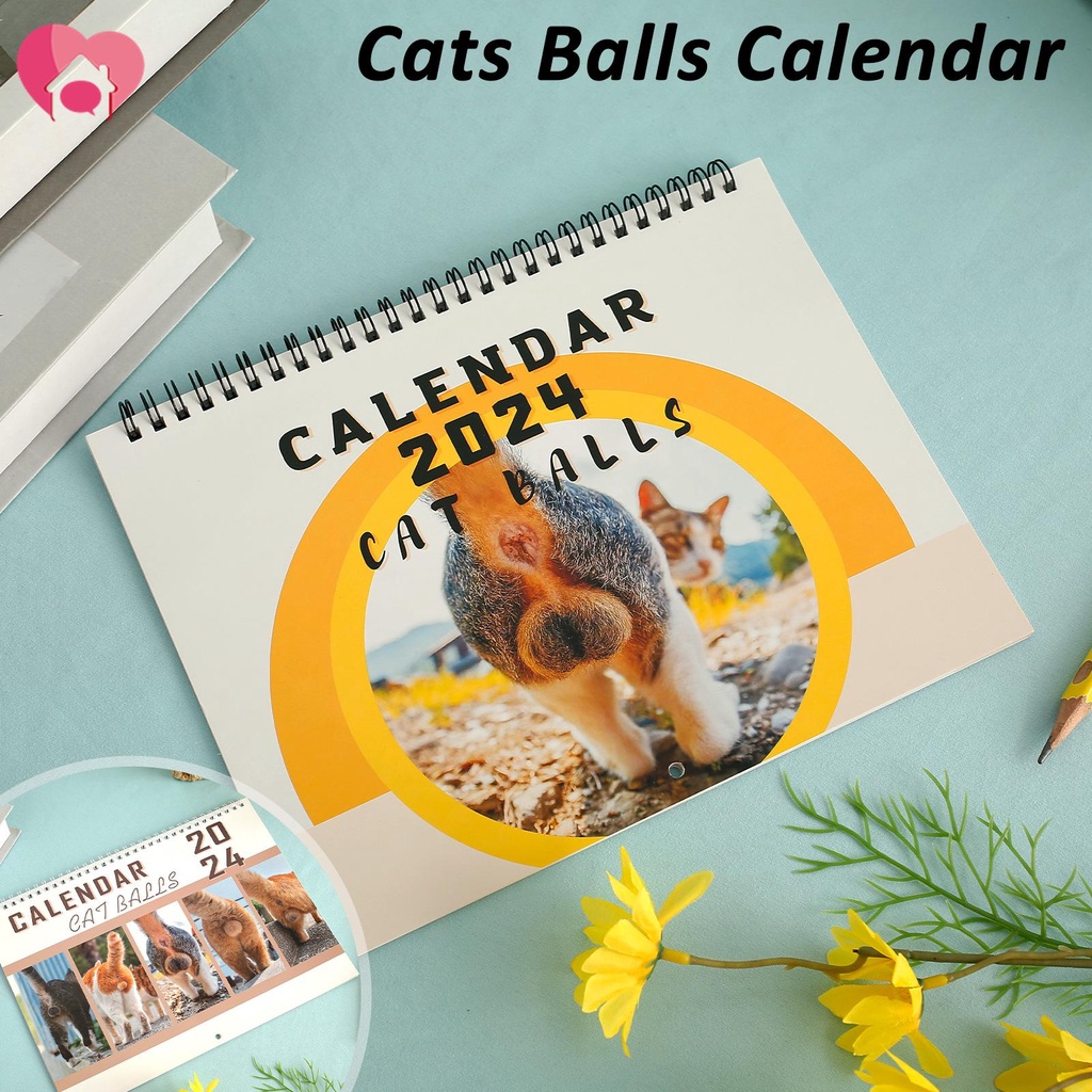 Cat Butt Calendar Funny 2024 Wall Calendar Cat Butthole 2024 Calendar ...