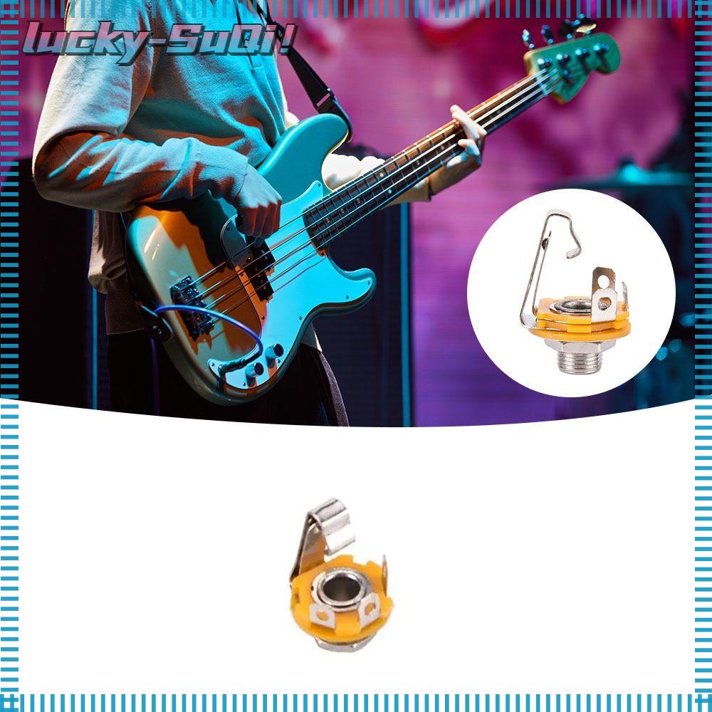 LUCKYSUQI TS Panel Chassis Mount Jack, 6.35mm Nut & Washer Electric