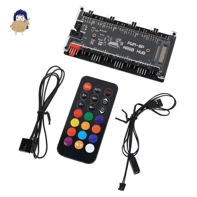 8-port PWM Fan Hub, FAN HUB RGB, 8-shunt Baseboard, Additional Fan Hub ...