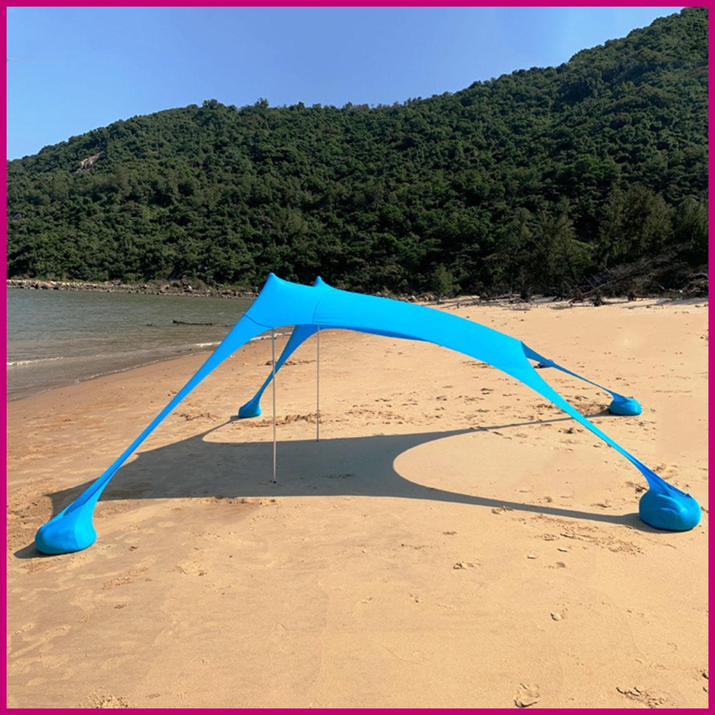 Family Beach Tent Sunshade Family Pop Up Sun Shade with 2 Aluminum