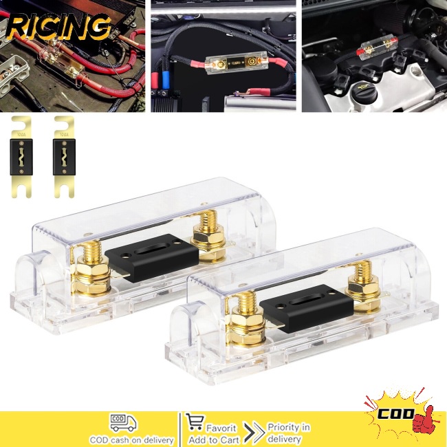 RAC Fuse Block Holder 100a Inline Fuses Kit Car Power Distribution Fire ...