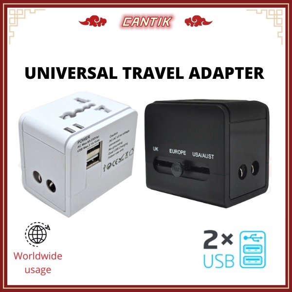 Sharper Image World Travel Adapter DUAL USB 2.1 AMPS 150 COUNTRIES main image 1
