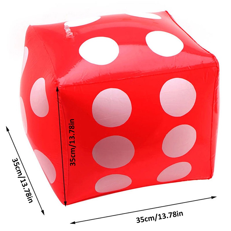ASY 13 inch Giant Inflatable Dice Pool Toy for Lawn Game Outdoor Floor ...