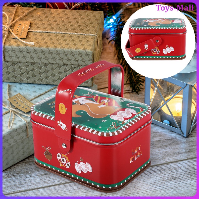 aesthetic kitchen Christmas Biscuit Containers Cookie Tin With Lid ...