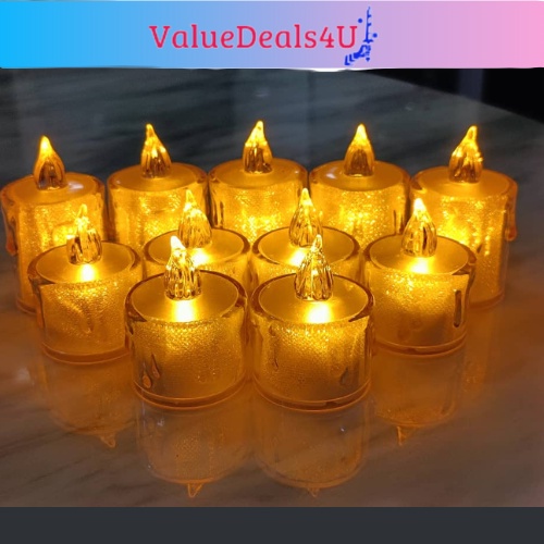Acrylic LED Light Candle for Home Decoration Flameless and Smokeless