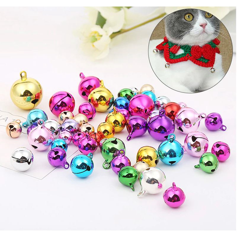 6-14mm Aluminum Christmas Jingle Bells Loose Beads Small For