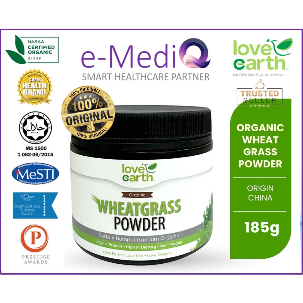 Love Earth Organic Wheatgrass Powder/ Serbuk Wheatgrass 185g (Exp Apr