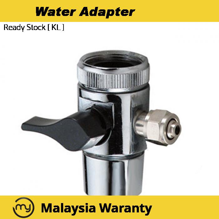 Water Filter Diverter Valve Sink Faucet 1/4" Brass One Way Black