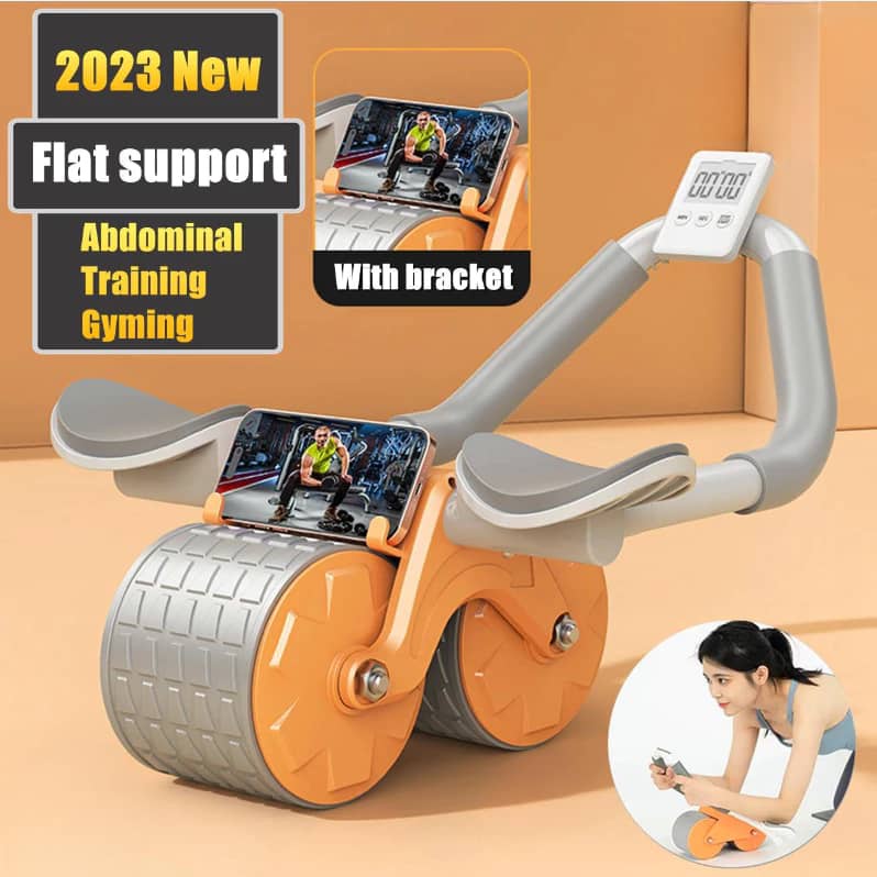 HOT_ Elbow Support Rebound Roller Wheel Mutes Abdominal Training