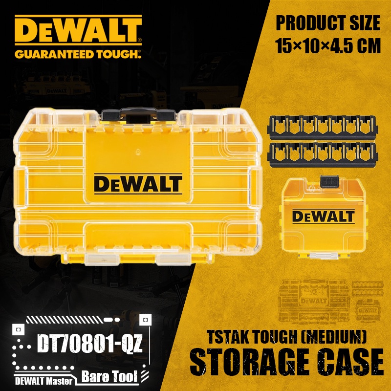 DEWALT DT70801-QZ TSTAK Tough Storage Case (Medium)+Small Bulk Storage ...