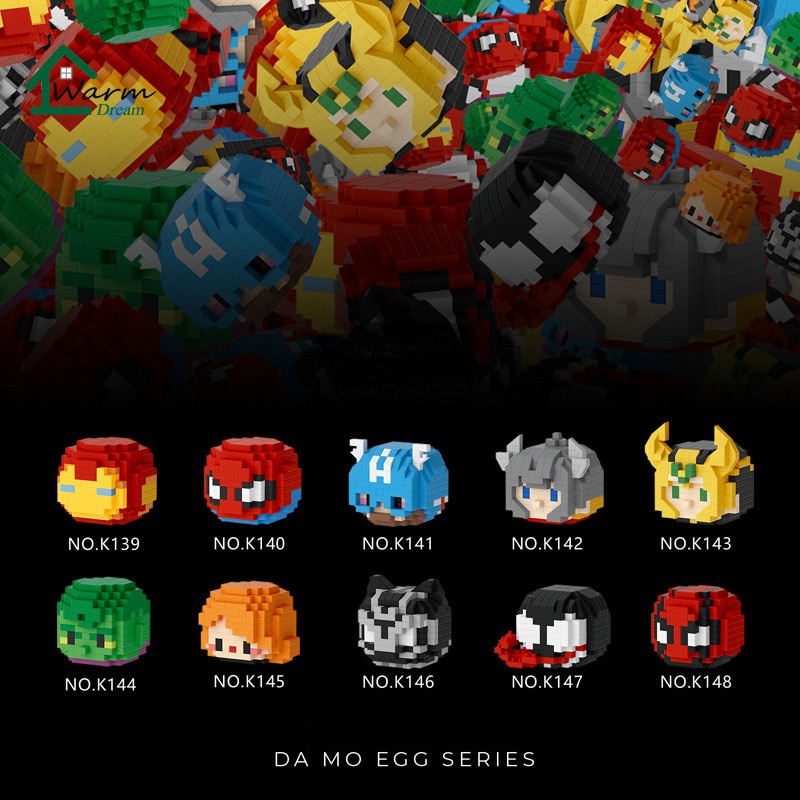 Marvel Spider Man DIY Mini Building Block 12 Zodiacal Animals Model ...