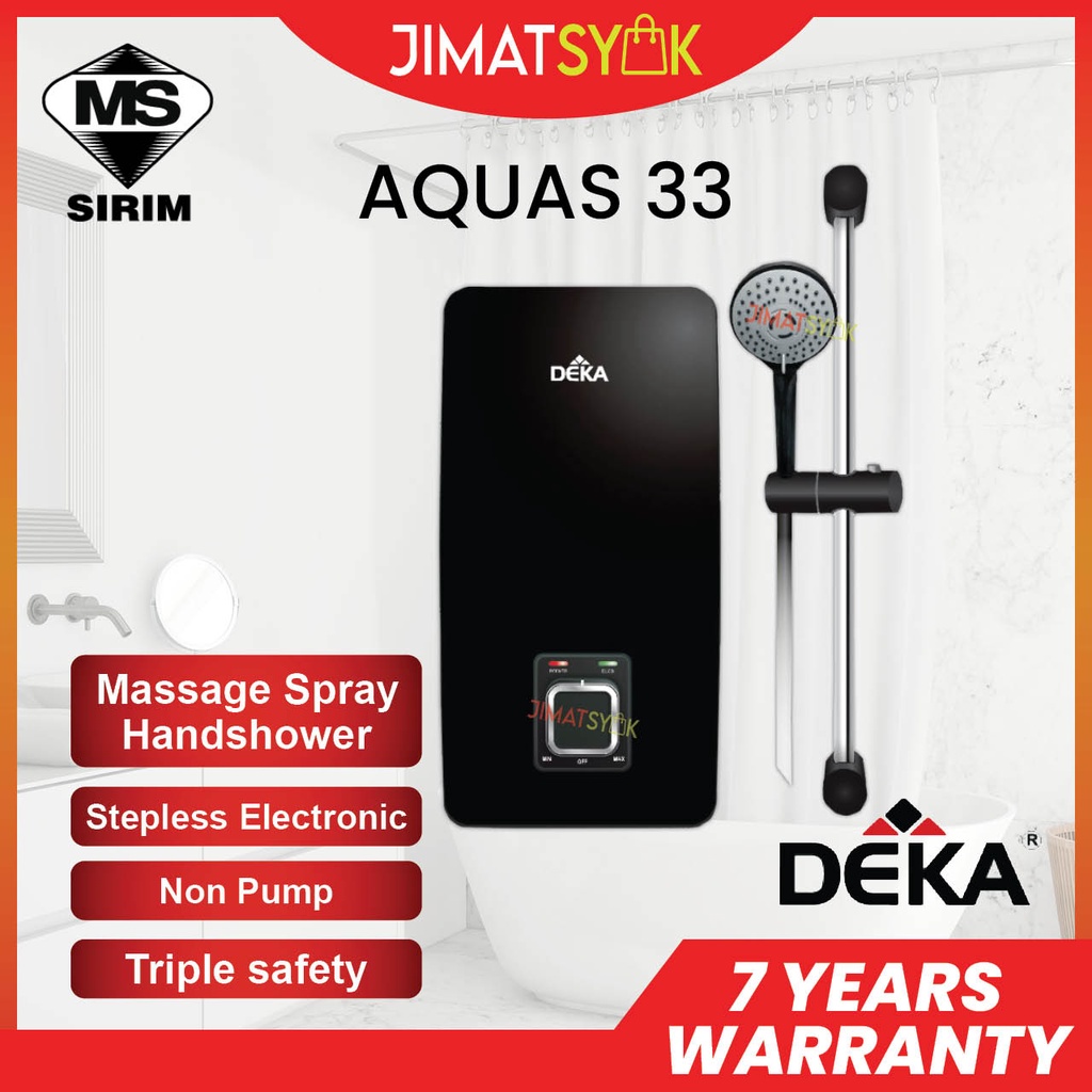 DEKA AQUAS 33 Non Pump Black DEKA Aquas Series Instant Heat Water ...
