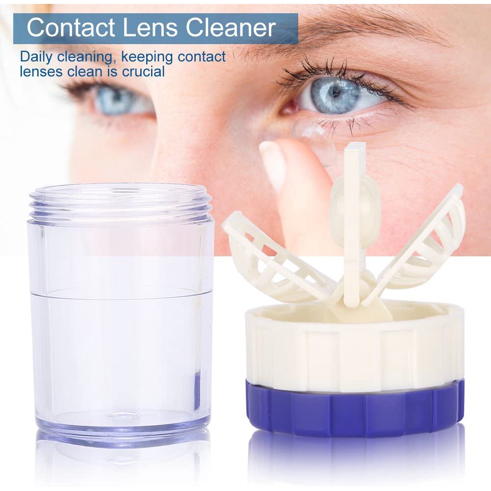 XLM WASH CONTACT LENS CASE MANUAL ROTATION LENS WASHER EYECARE CLEANER ...