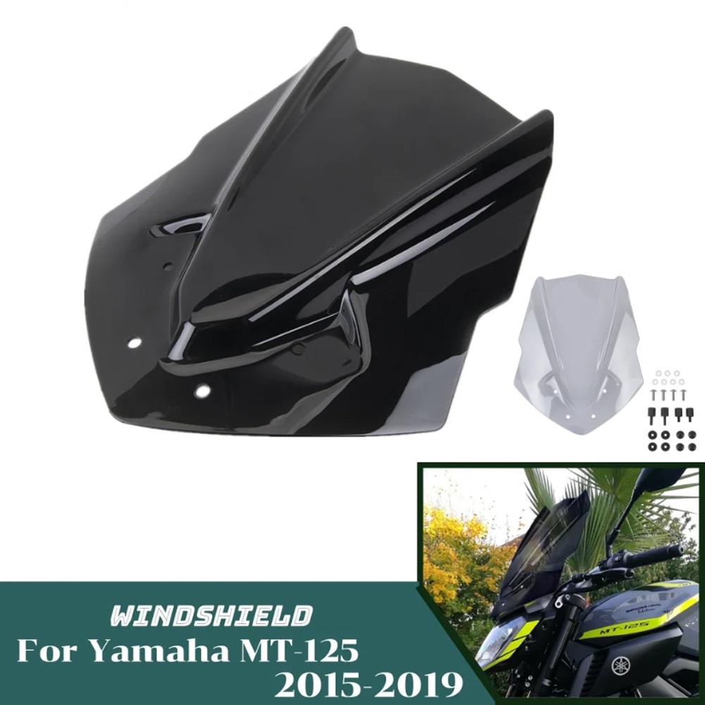 For MT 125 MT125 Sport Touring Windshield Windscreen For Yamaha MT-125 ...