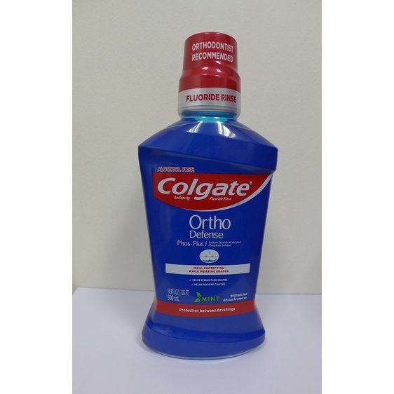 COLGATE Phos flur Ortho Braces Defense Anticavity Fluoride Rinse 500ml