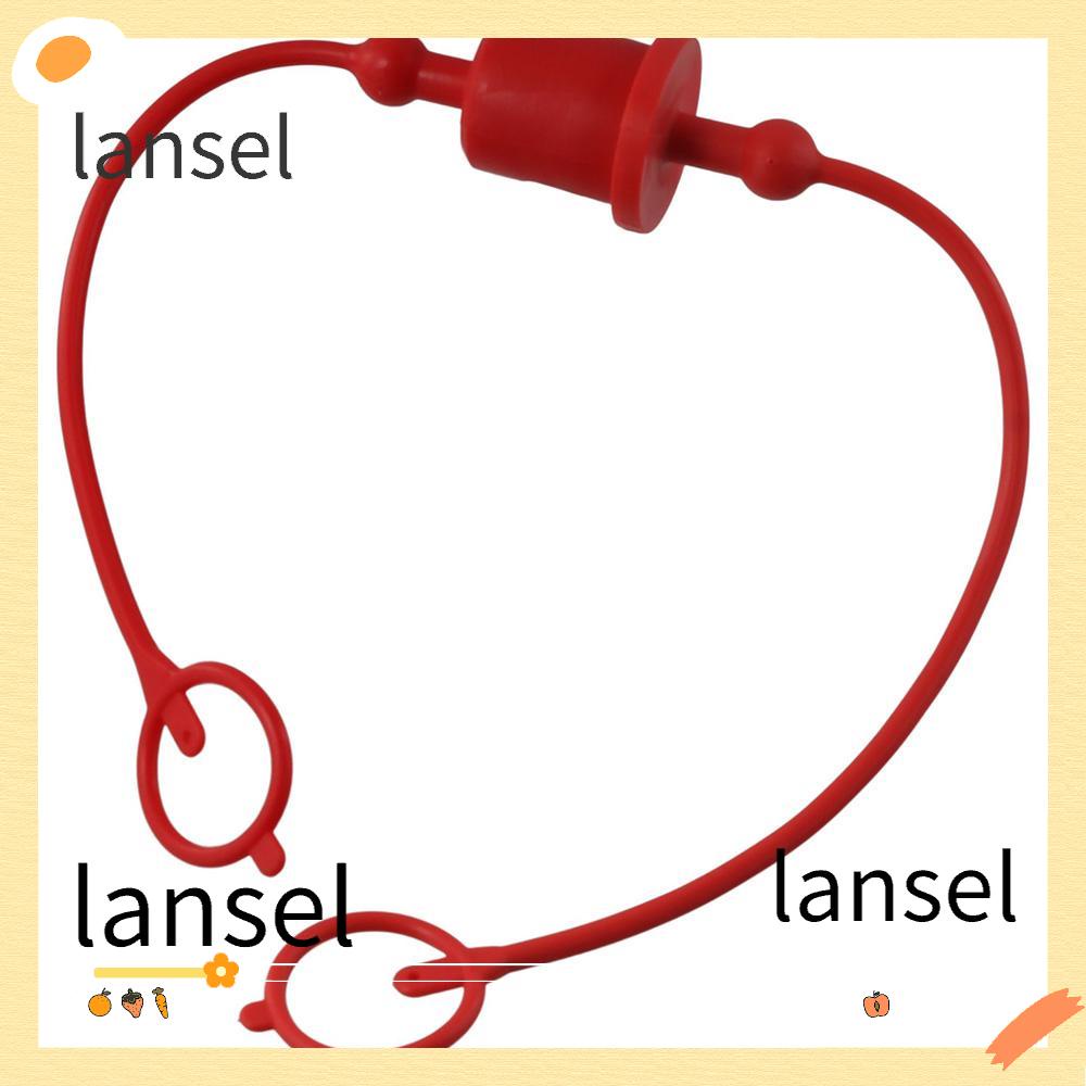 LA Hydraulic Dust Covers, 1/2 ISOB Red Hydraulic Coupler Dust Cap, With Retention Ring Plastics