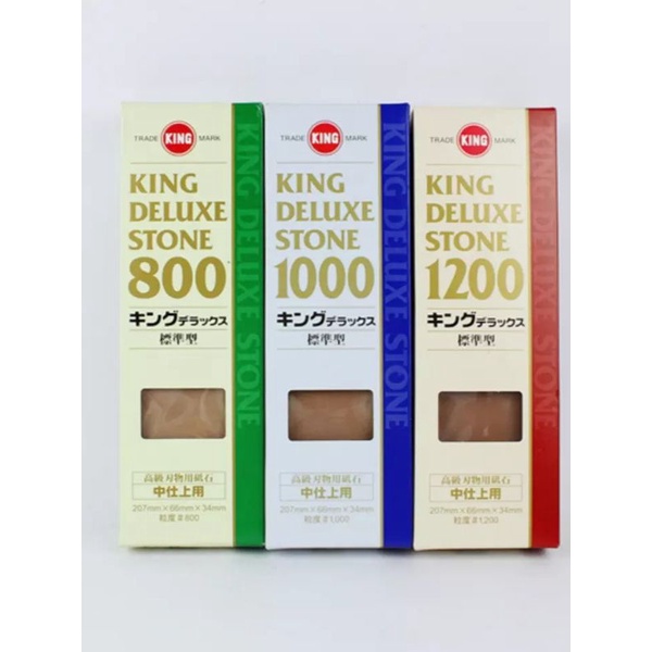 KING Deluxe 800 Grit Whetstone Sharpening WaterStone Sharpener, Made In Japan