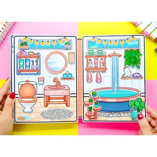 Toca Life World quiet book Toca Boca seaside villa handmade book paper ...