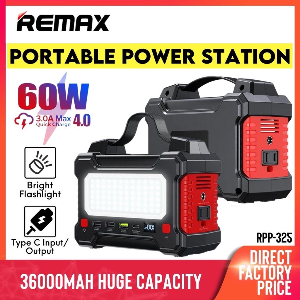 REMAX RPP-325 AC220V 240V Powerbank Fast Charging Power Bank Besar ...