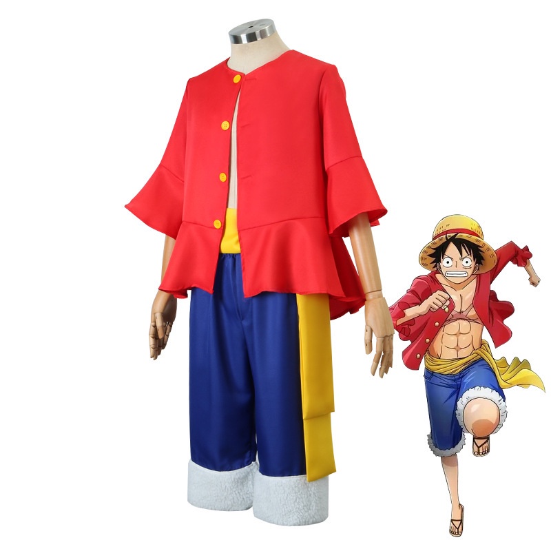 Cosplayer Wearing the Costume of Monkey D.Luffy from the Manga One