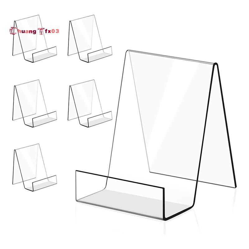 6PACK Acrylic Book Stand Clear Acrylic Display Easel Holder for ...