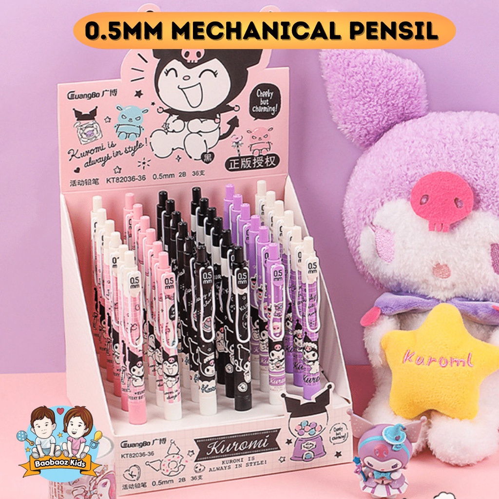 Kuromi KT8203636 0.5MM 2B Mechanical Pencil Lead Pensel Pensil Tekan