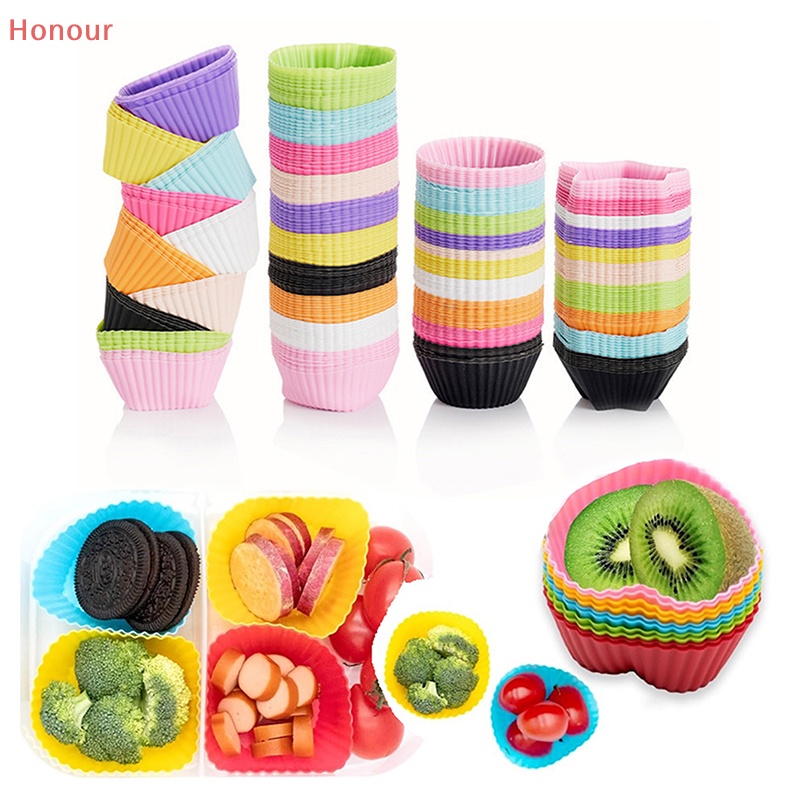 [Honour] 4 Pcs Silicone Lunch Box Dividers, Bento Bundle Lunch Box