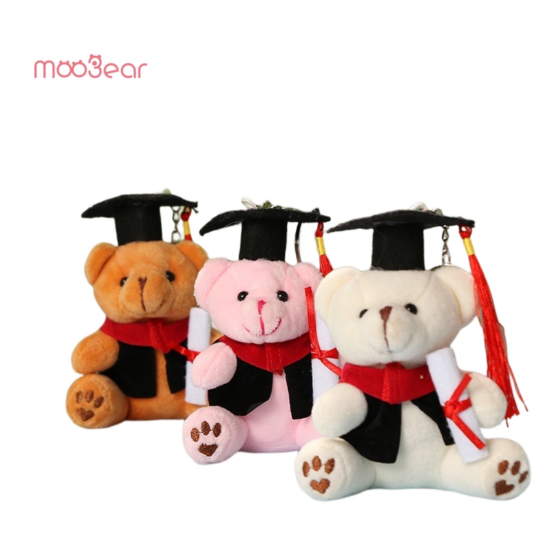 Moobear 3 Colors Teddy Bear Key Chain 12cm Graduated PhD Bear ...