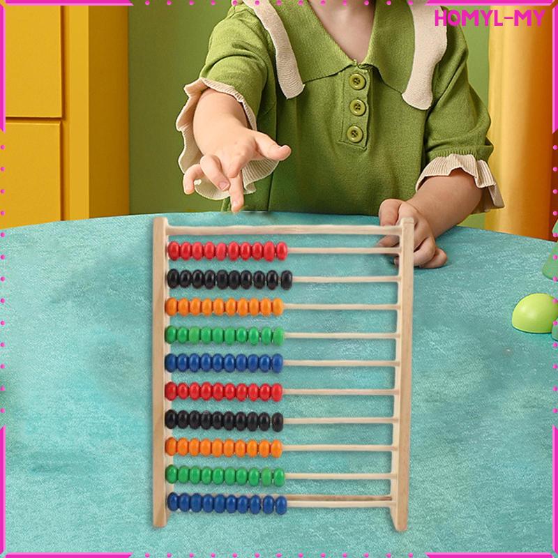 [HomylMY] Math Counting Bead Abacus 10 Row Counting Frame with 100