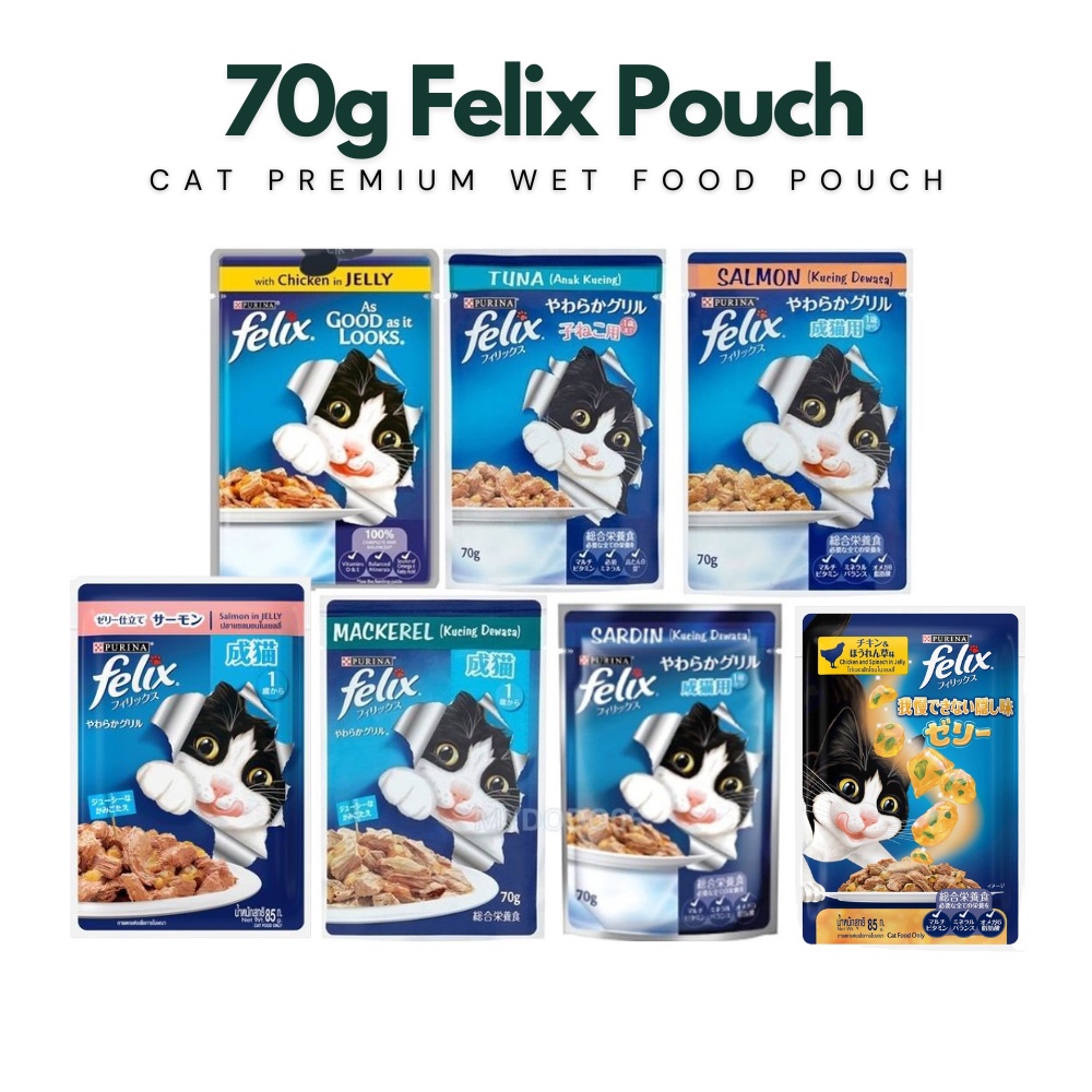 70g/85g Felix Pouch Cat Food Pet Wet Food Makanan Kucing Shopee Malaysia