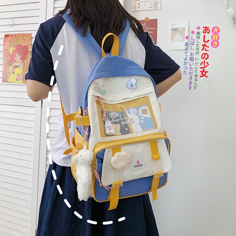 In stock schoolbag female college student Japanese style cute girl