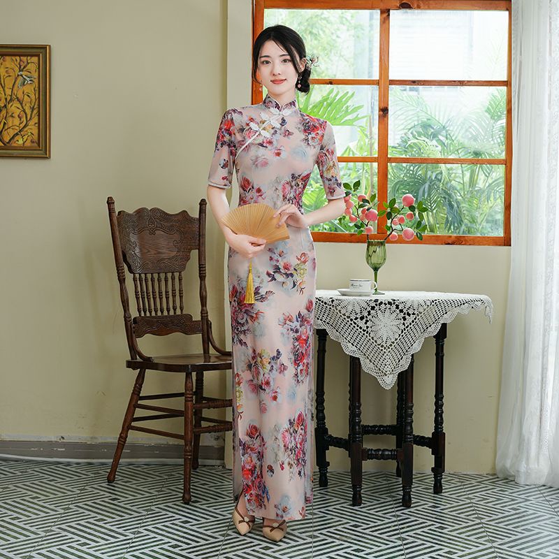 New 4 Colors Women Chinese Style Cheongsam Fashion-look Handmade Button ...