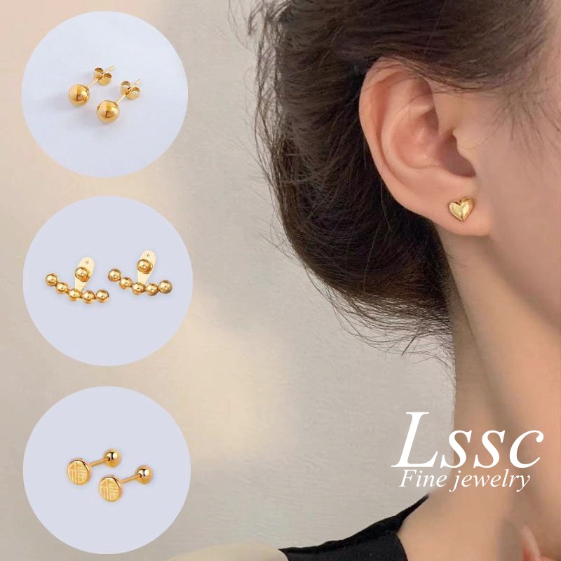 Subang Telinga Hoop Earrings Gold Stainless Steel Earrings for Woman ...