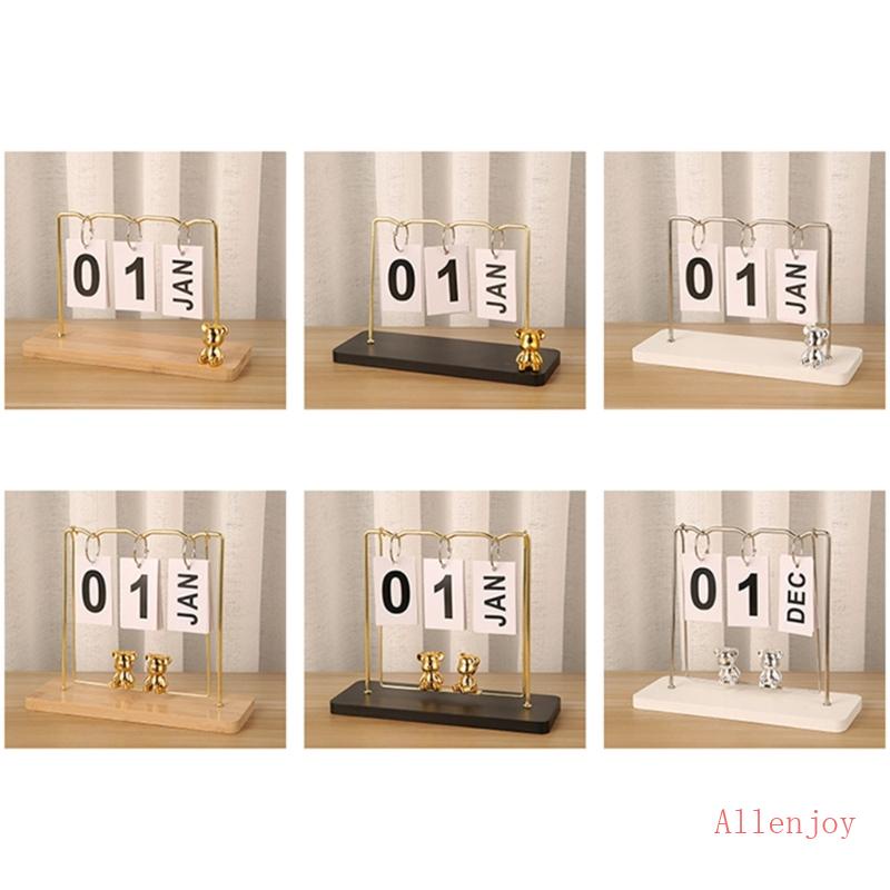 JOY Office Desk Flip Calendar Permanent Calendar with Dates and Month