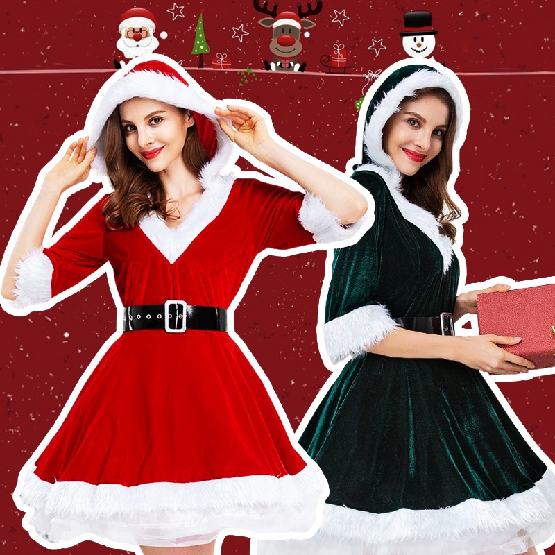 Santa claus womens on sale outfit