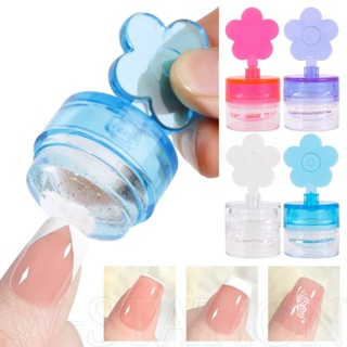 Transparent Nail Stamper with Scraper Jelly Silicone Stamp