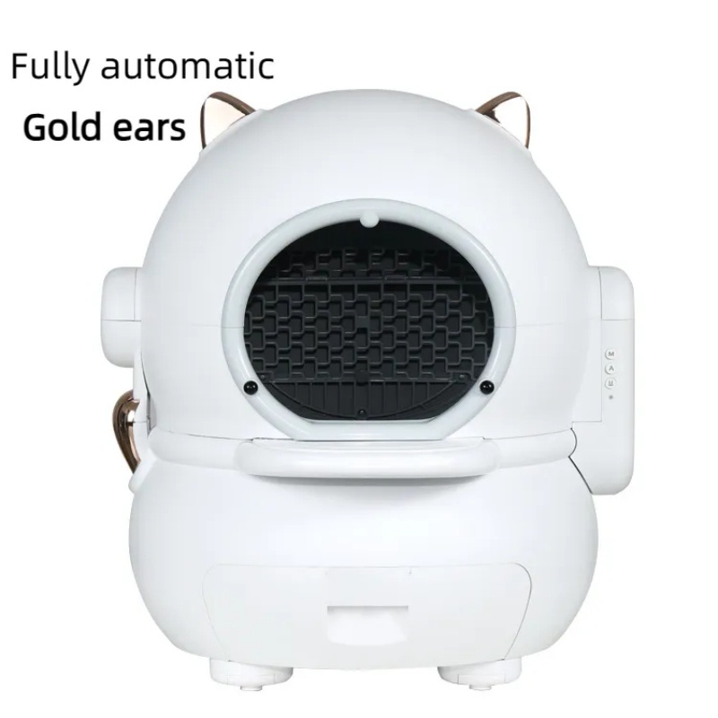 Smart QJM Pet Cat Toilet Automatic Button Cat Litter Basin Pet Cat
