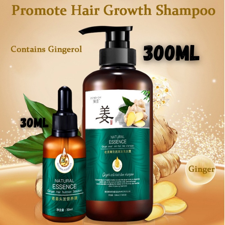 ZHENXIU Syampu Pertumbuhan Semula Rambut Ginger King Hair Growth Ginger ...