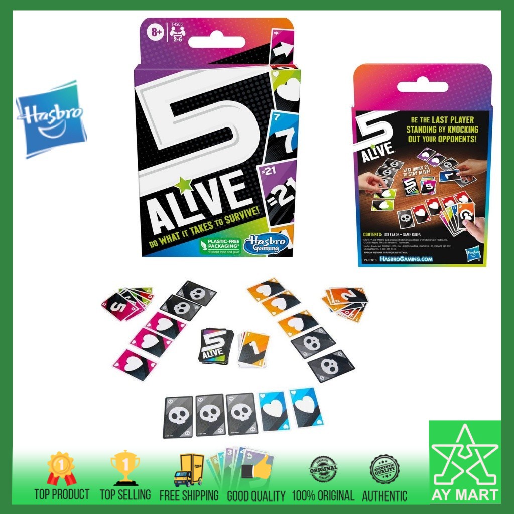 Hasbro Five Alive Card Game 5 Alive Fun Card Game For The Family Shopee Malaysia