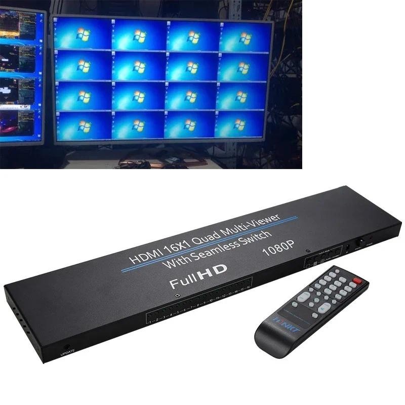 1080P 16x1 HDMI Multiviewer Multi Screen Divider Seamless Switch 4x1 ...