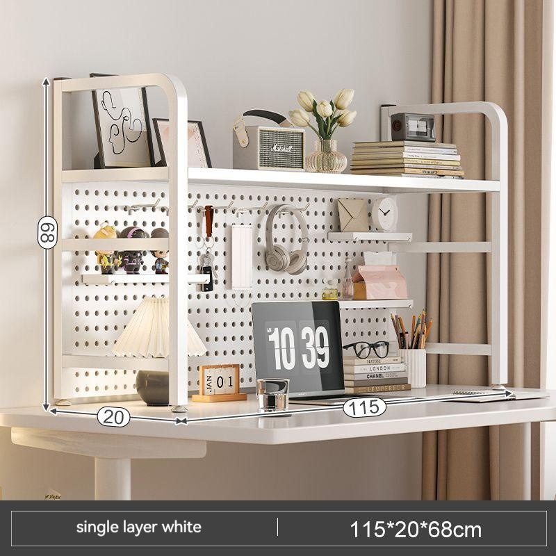 🔥Desktop hole board bookshelf/desk storage desk display shelf/shelf/bookshelf