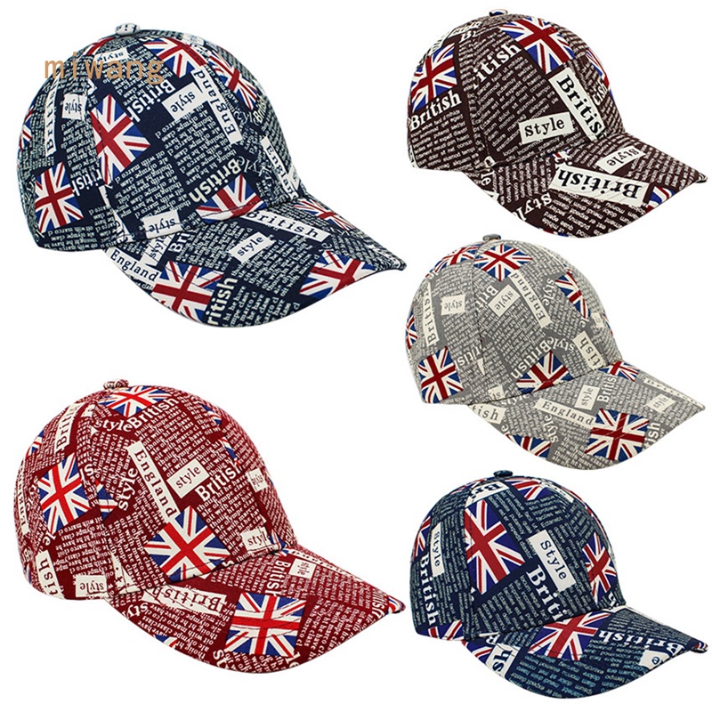 English fan cap Union Jack cotton outdoor baseball cap Shopee Malaysia