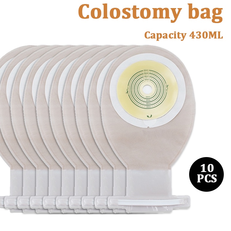 10PCS Onepiece colostomy bag Stool bag can hold 430ml Disposable poop storage bag Disposable