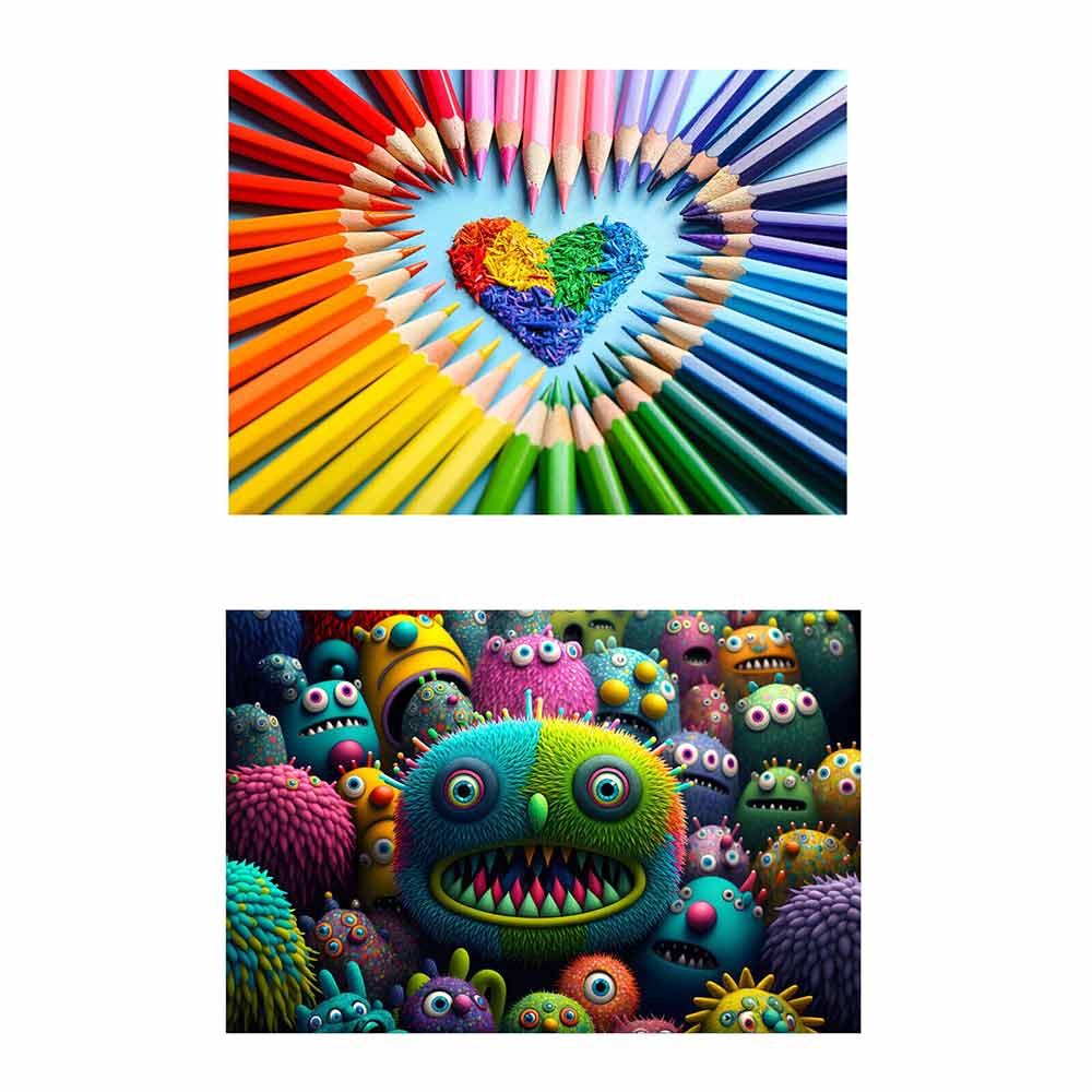 Colorful Pencil 1000 Pieces Paper Puzzle Adult Puzzle Challenge Game 25