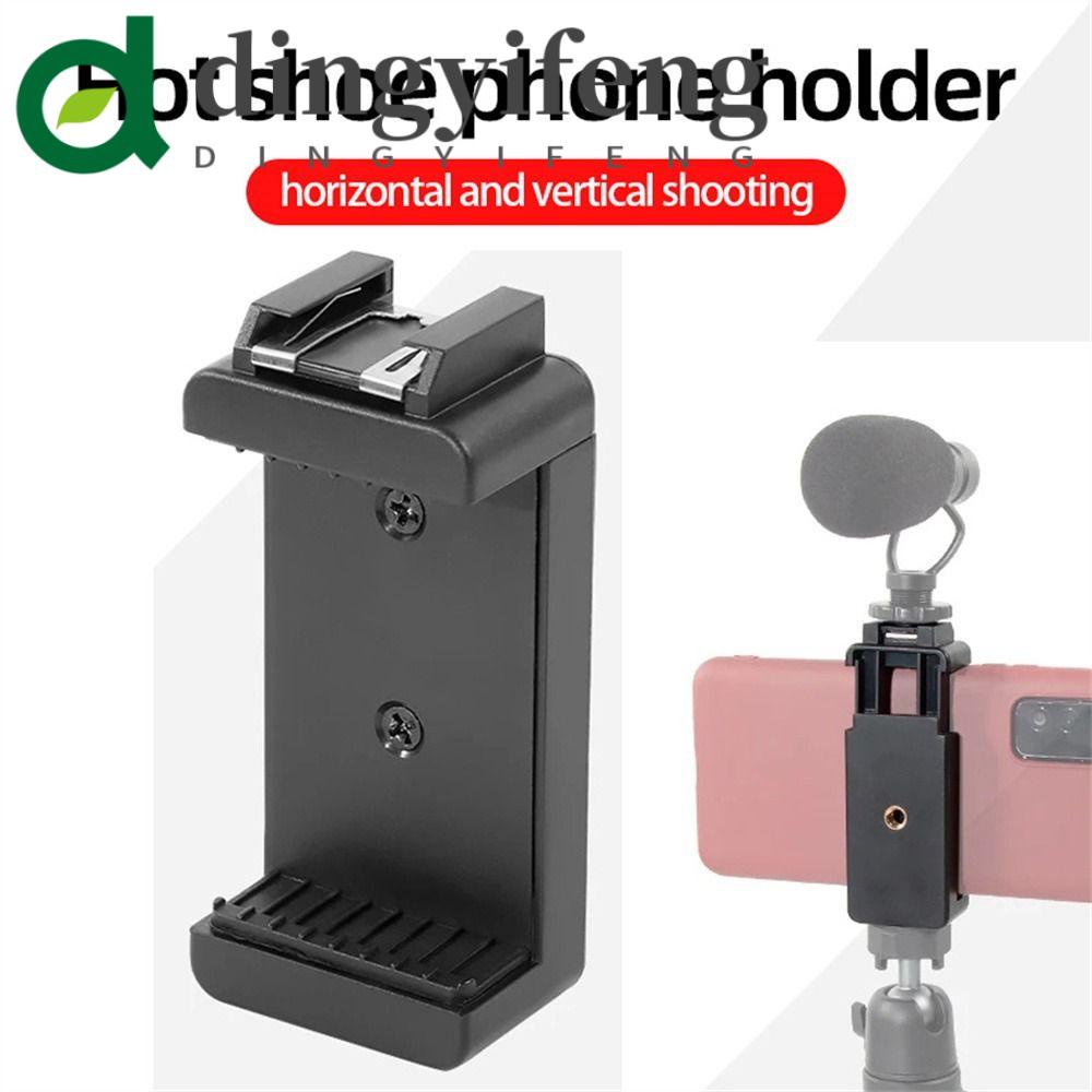 DINGYIFENG Hot Shoe Phone Holder For DSLR Camera Durable Mount Adapter