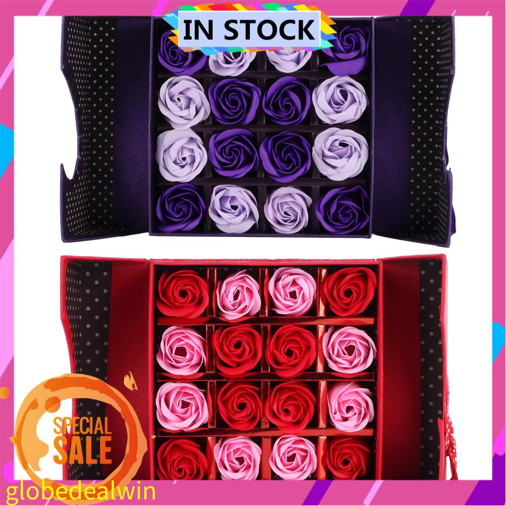 Globedealwin Artificial Rose Box Permanent Flower Gift for Birthday Anniversary Valentine s Day