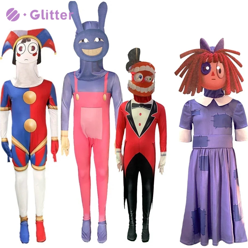 The Amazing Digital Circus Cosplay Costume for Adults Kids Boy Girl