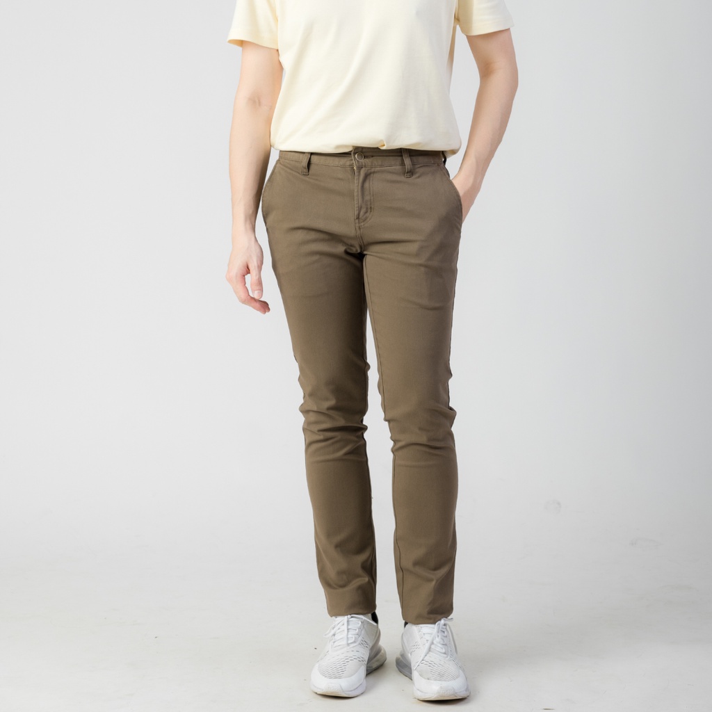 DAPPER Yellow Brown SKINNY COTTON PANTS C40032S Shopee Malaysia