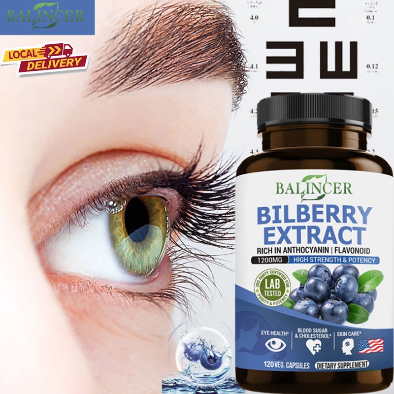 Bilberry Extract 1200 Mg – Bilberry Supplement for Eyes and Eye Health ...