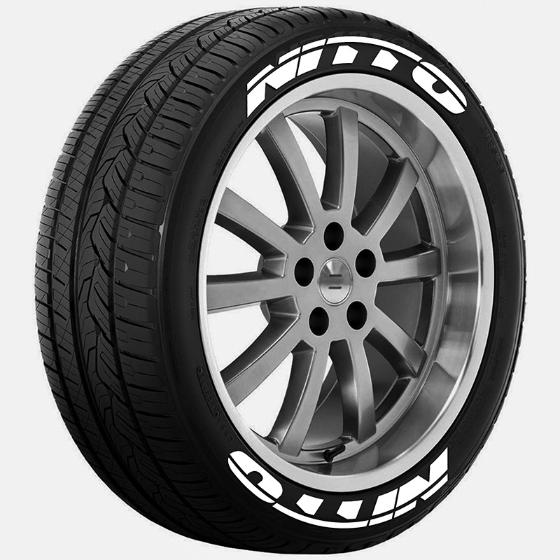 XM-4 Tire Letters Stickers Car Tyre Stickers Lettering Wheel NITTO Logo ...